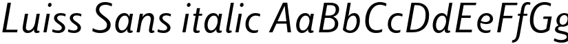 Luiss Sans italic font