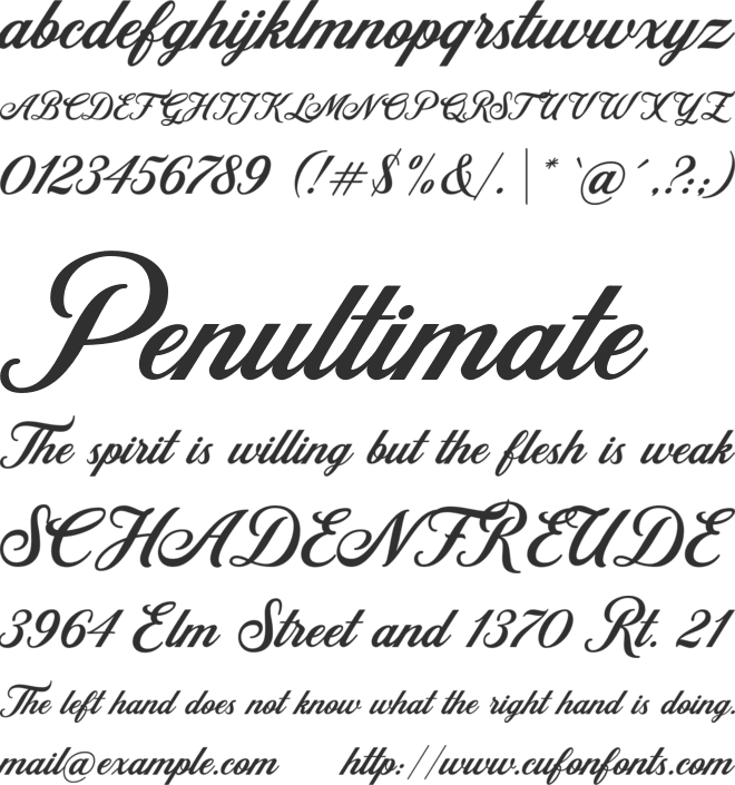 Retromark Script font preview