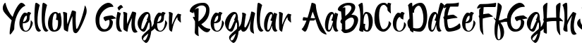 Yellow Ginger Regular font