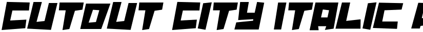 Cutout City Italic font