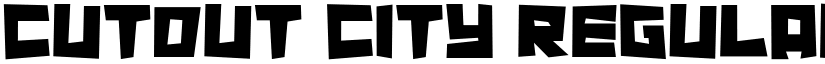 Cutout City Regular font