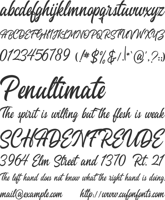 Heavenly font preview