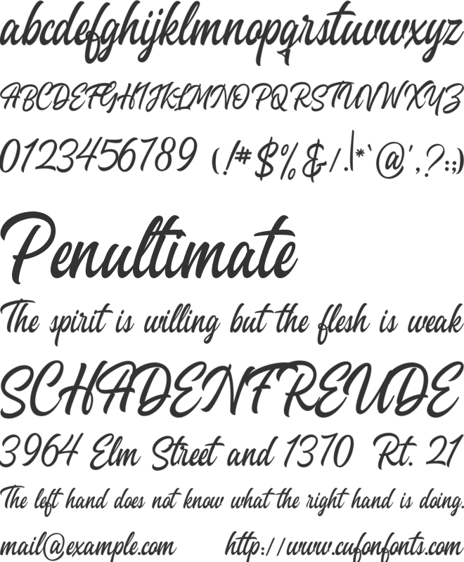 Heavenly font preview