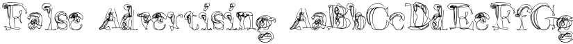 False Advertising font