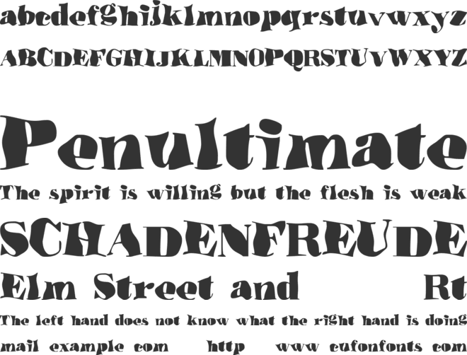 Underwater Love font preview