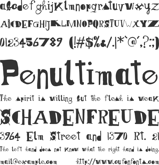 Senza Cuore font preview