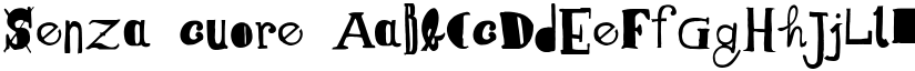 Senza cuore font