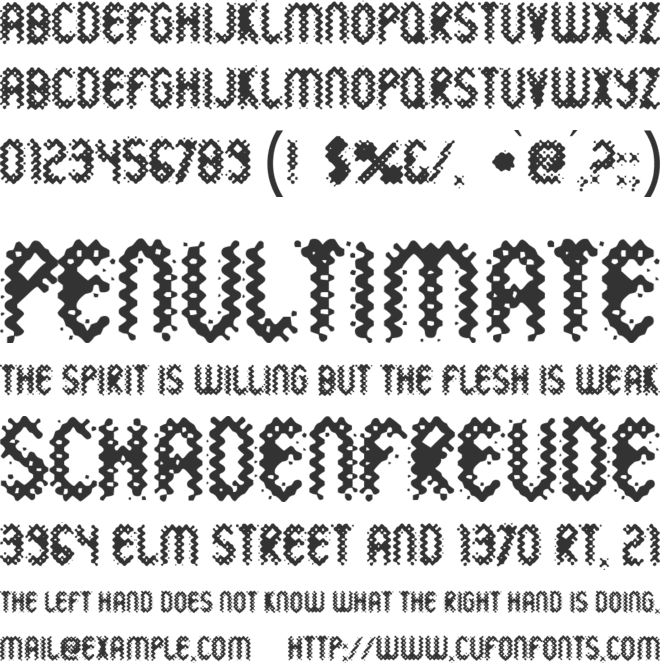 Wild Sewerage font preview