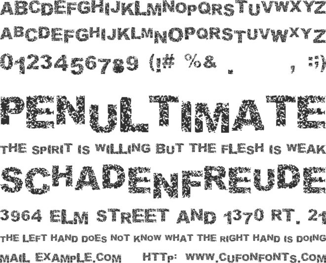Malapropism font preview