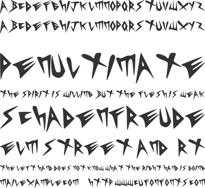 Heavycrist font preview