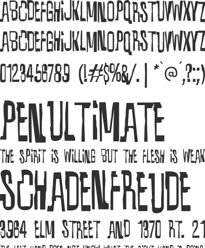 Quixotic font preview