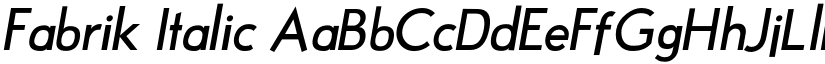 Fabrik Italic font