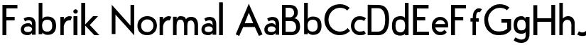 Fabrik Normal font