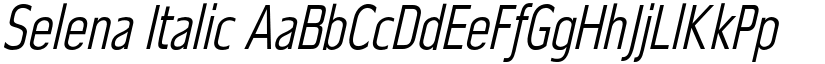 Selena Italic font