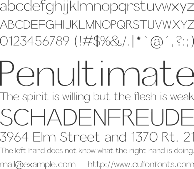 Panamera font preview