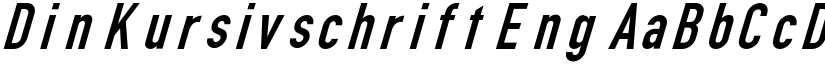 Din Kursivschrift Eng font