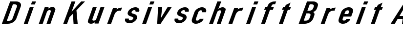 Din Kursivschrift Breit font