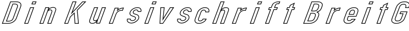 Din Kursivschrift BreitGhost font
