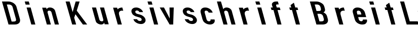 Din Kursivschrift BreitLeft font