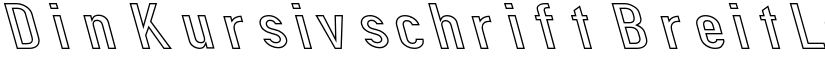 Din Kursivschrift BreitLeftGho font