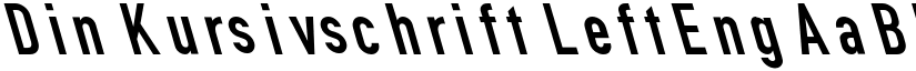 Din Kursivschrift LeftEng font