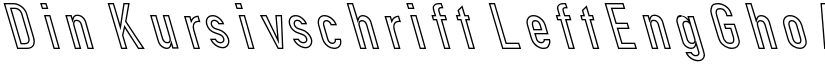 Din Kursivschrift LeftEngGho font