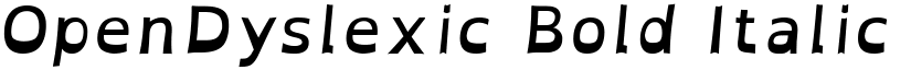 OpenDyslexic Bold Italic font