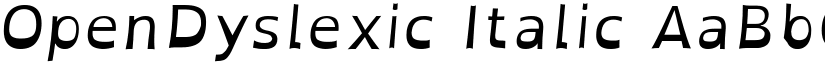 OpenDyslexic Italic font