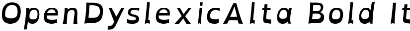 OpenDyslexicAlta Bold Italic font