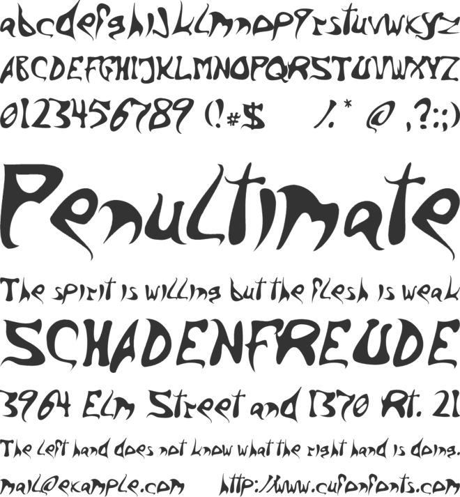 Barbed Ink font preview
