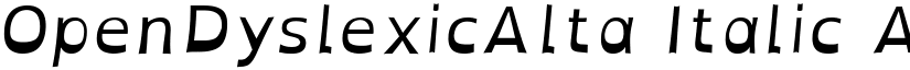 OpenDyslexicAlta Italic font