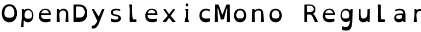 OpenDyslexicMono Regular font