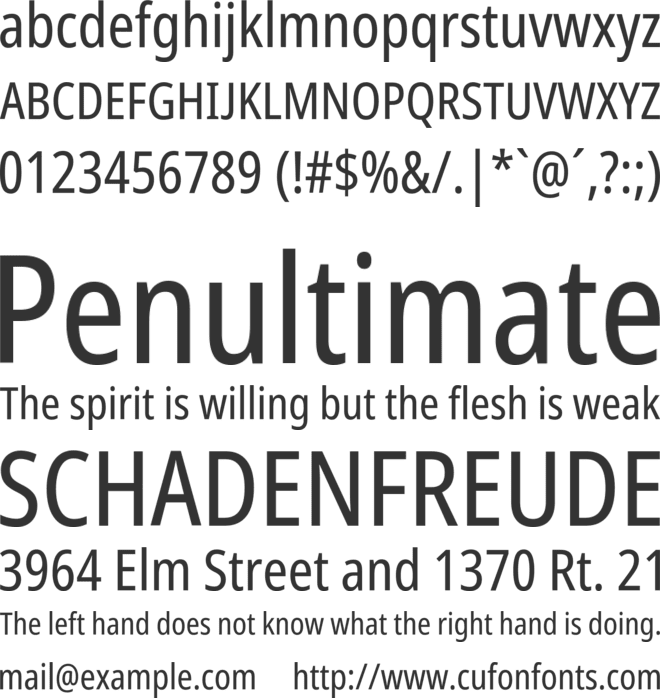 Avrile Sans Condensed font preview