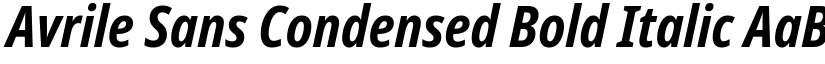 Avrile Sans Condensed Bold Italic font