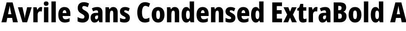 Avrile Sans Condensed ExtraBold font