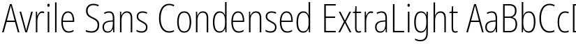 Avrile Sans Condensed ExtraLight font