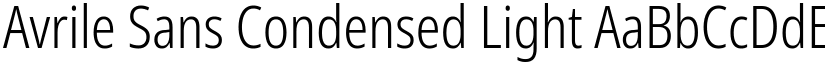 Avrile Sans Condensed Light font