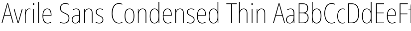 Avrile Sans Condensed Thin font