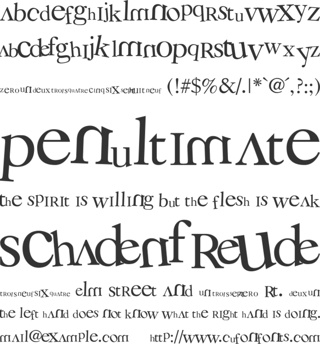 3 grammes 5 font preview