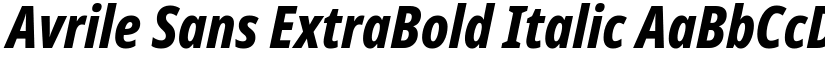 Avrile Sans ExtraBold Italic font