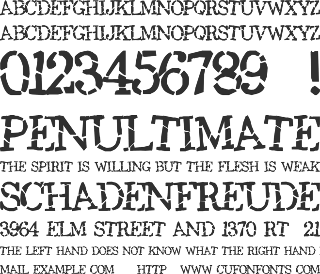 Opium font preview