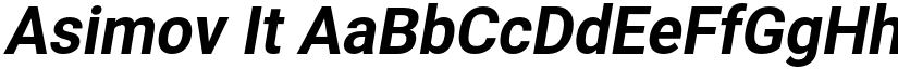 Asimov It font