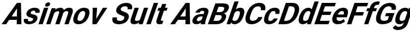 Asimov SuIt font