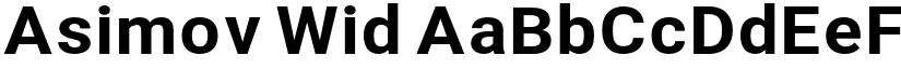 Asimov Wid font