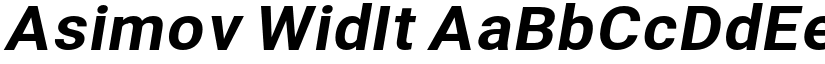 Asimov WidIt font