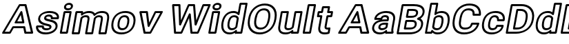 Asimov WidOuIt font