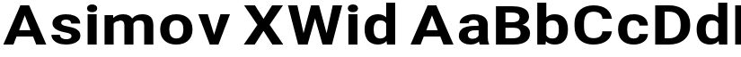 Asimov XWid font