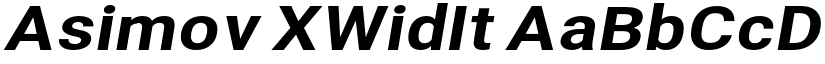 Asimov XWidIt font