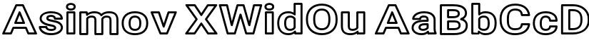 Asimov XWidOu font