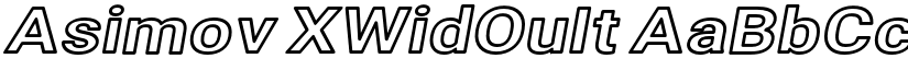 Asimov XWidOuIt font